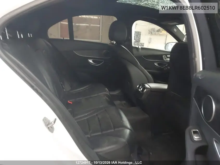 2020 MERCEDES C-KLASSE VIN W1KWF8EB8LR602510 — фото 8