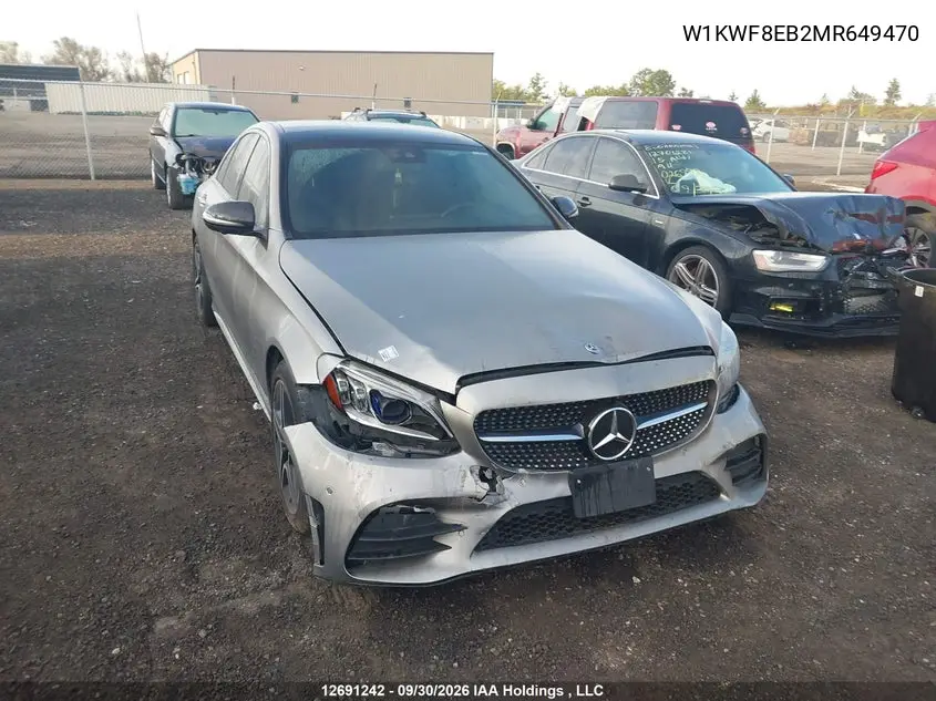 MERCEDES C-KLASSE 2021, VIN W1KWF8EB2MR649470