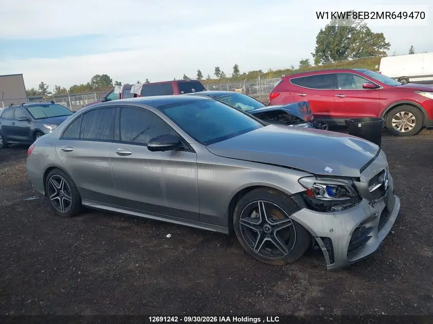 2021 MERCEDES C-KLASSE VIN W1KWF8EB2MR649470 — фото 13