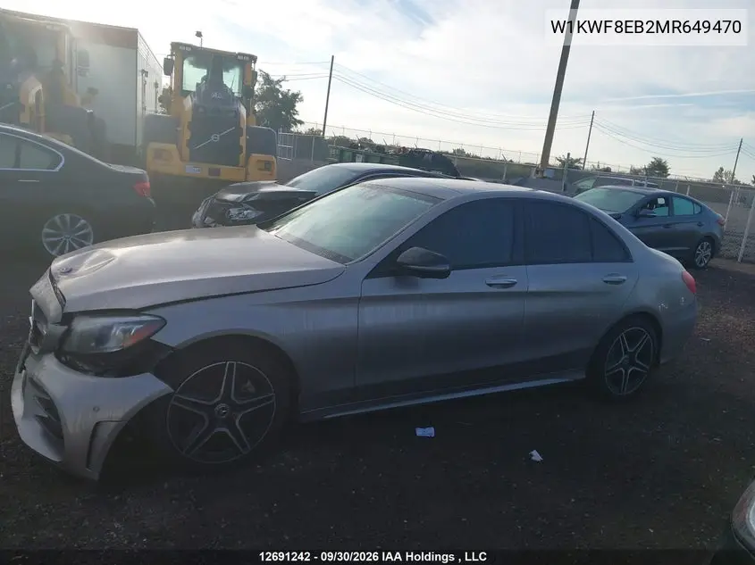 2021 MERCEDES C-KLASSE VIN W1KWF8EB2MR649470 — фото 14