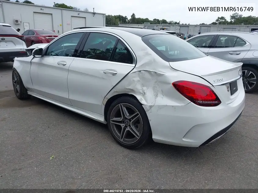 2021 MERCEDES C-KLASSE VIN W1KWF8EB1MR616749 — фото 3