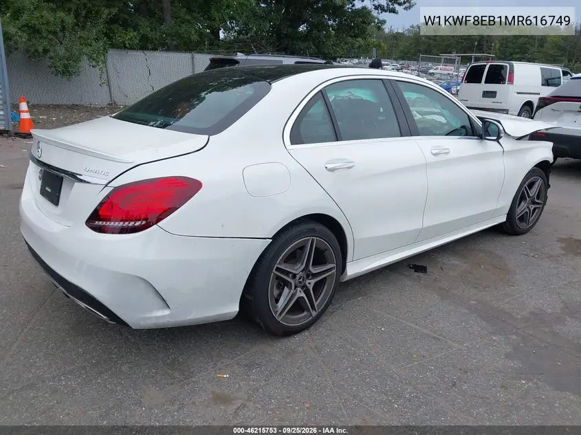 2021 MERCEDES C-KLASSE VIN W1KWF8EB1MR616749 — фото 4