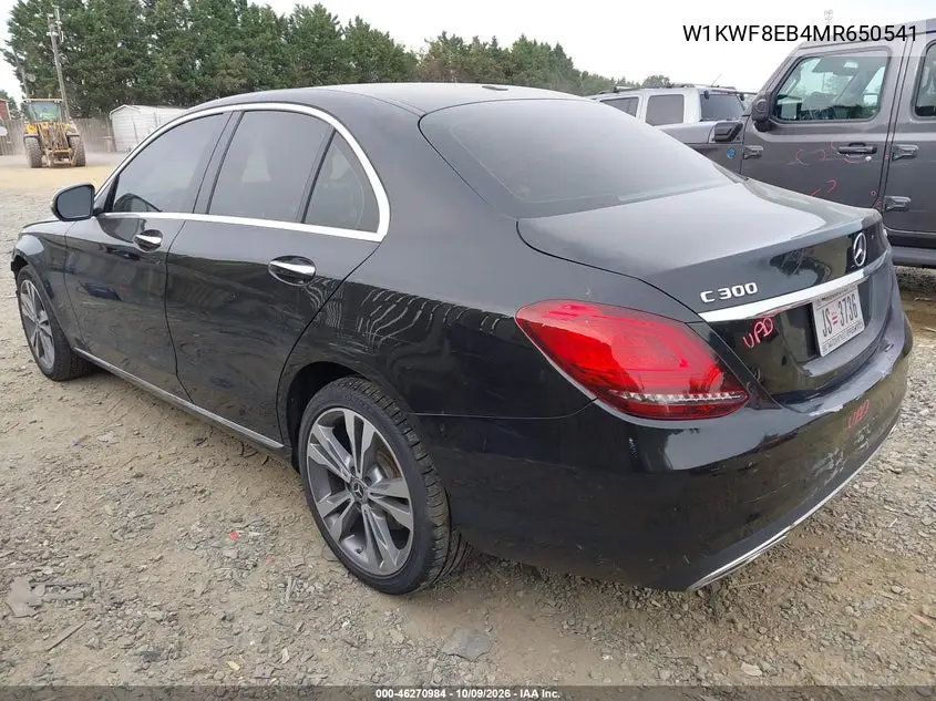 2021 MERCEDES C-KLASSE VIN W1KWF8EB4MR650541 — фото 3
