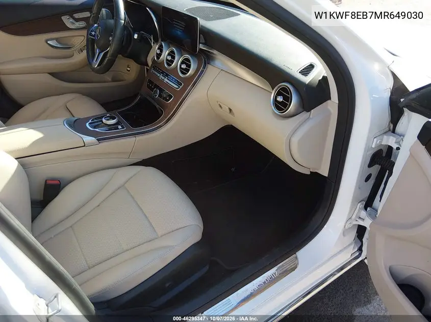 2021 MERCEDES C-KLASSE VIN W1KWF8EB7MR649030 — фото 5