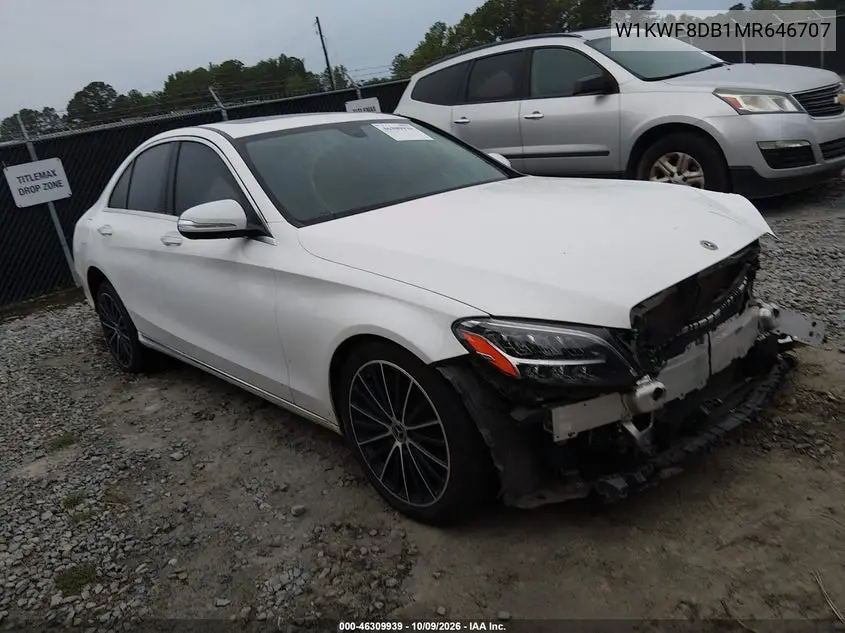 MERCEDES C-KLASSE 2021, VIN W1KWF8DB1MR646707