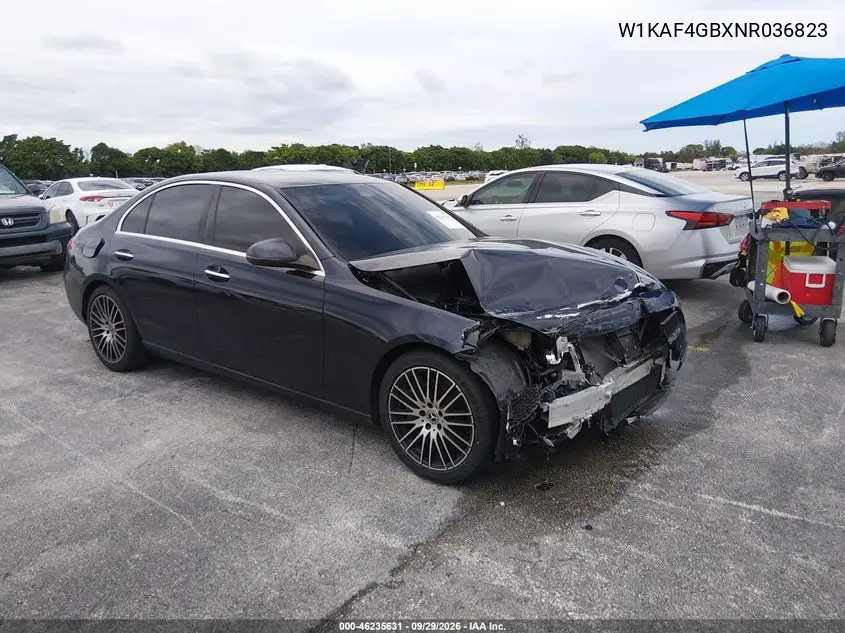 MERCEDES C-KLASSE 2022, VIN W1KAF4GBXNR036823