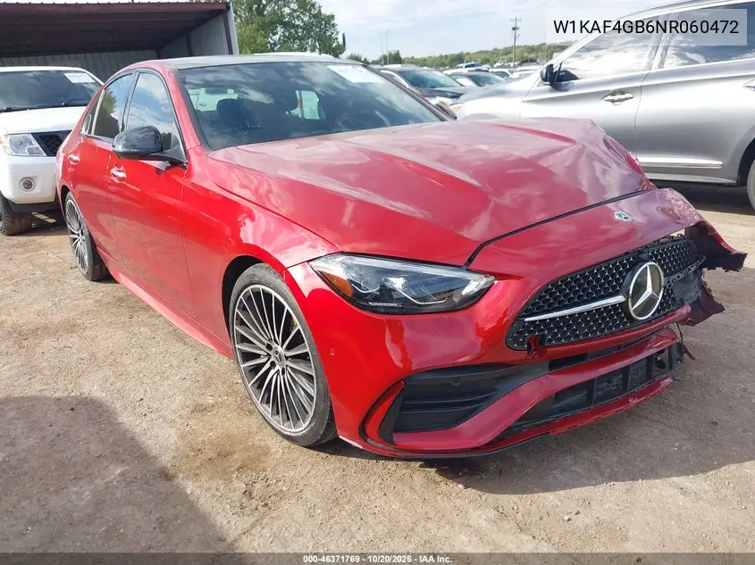 MERCEDES C-KLASSE 2022, VIN W1KAF4GB6NR060472