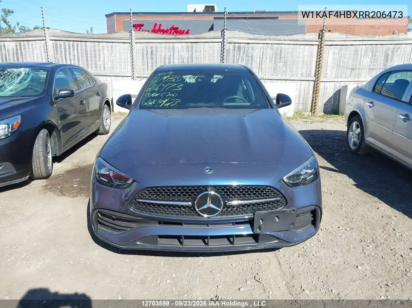 2024 MERCEDES C-KLASSE VIN W1KAF4HBXRR206473 — фото 12