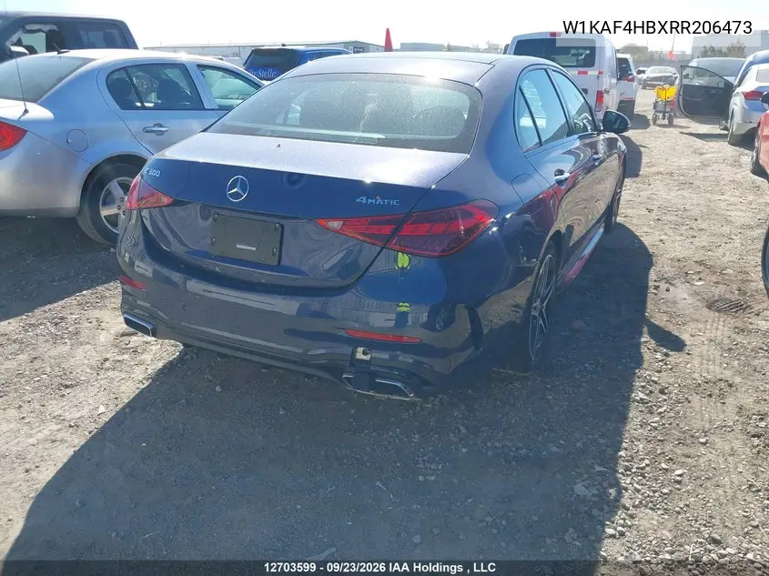 2024 MERCEDES C-KLASSE VIN W1KAF4HBXRR206473 — фото 4