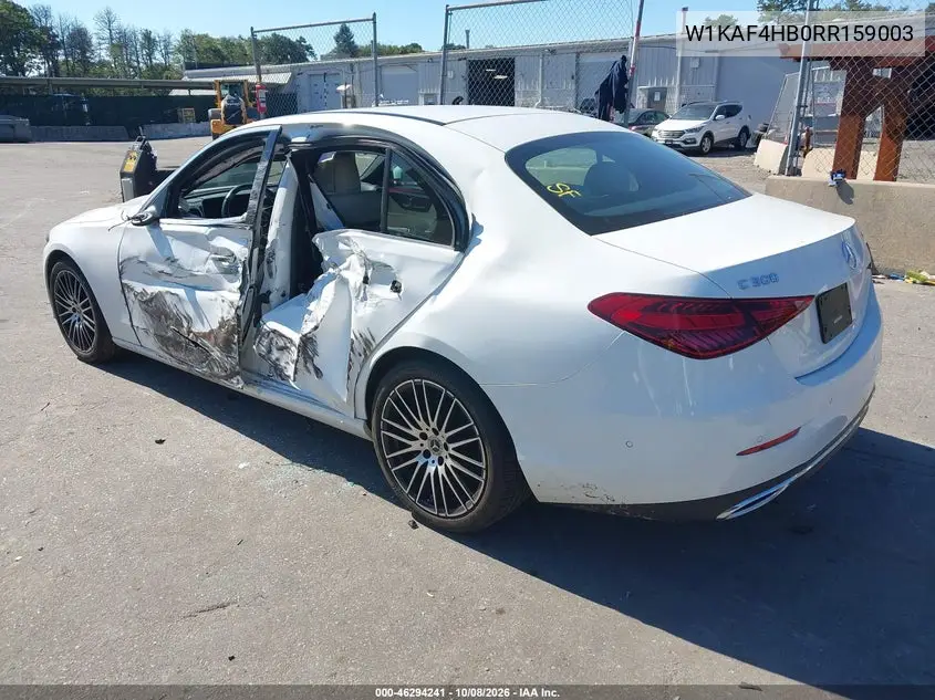 2024 MERCEDES C-KLASSE VIN W1KAF4HB0RR159003 — фото 3