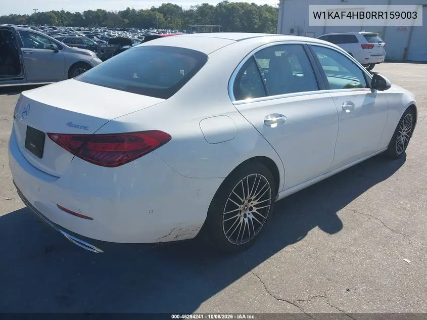 2024 MERCEDES C-KLASSE VIN W1KAF4HB0RR159003 — фото 4