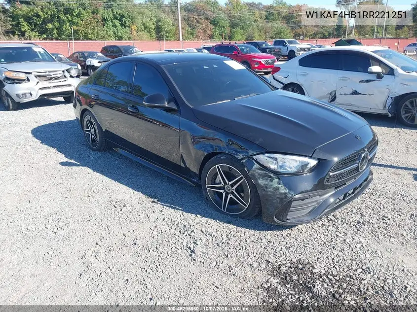 MERCEDES C-KLASSE 2024, VIN W1KAF4HB1RR221251