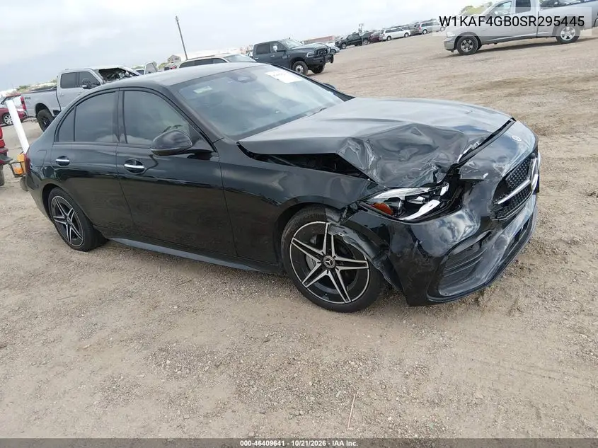 MERCEDES C-KLASSE 2025, VIN W1KAF4GB0SR295445