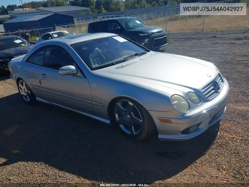 MERCEDES CL-KLASSE 2004, VIN WDBPJ75J54A042927