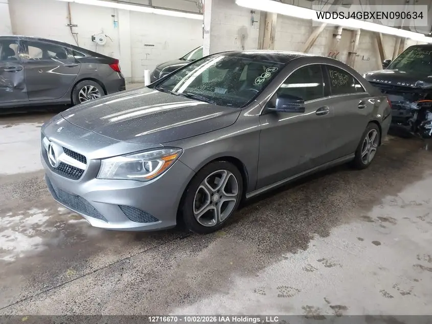 2014 MERCEDES CLA-KLASSE VIN WDDSJ4GBXEN090634 — фото 2