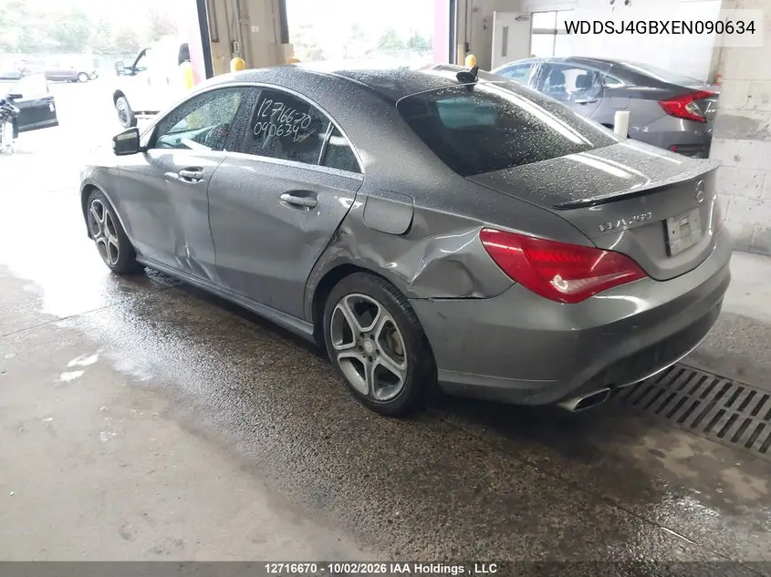 2014 MERCEDES CLA-KLASSE VIN WDDSJ4GBXEN090634 — фото 3