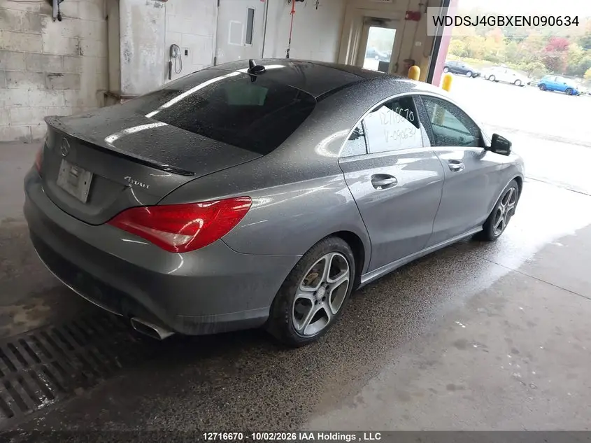 2014 MERCEDES CLA-KLASSE VIN WDDSJ4GBXEN090634 — фото 4