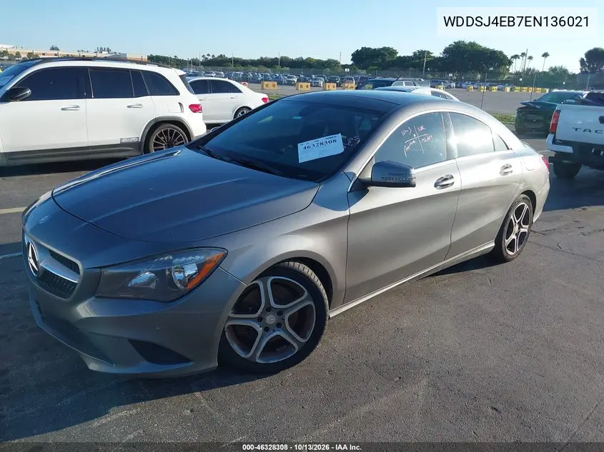 2014 MERCEDES CLA-KLASSE VIN WDDSJ4EB7EN136021 — фото 2