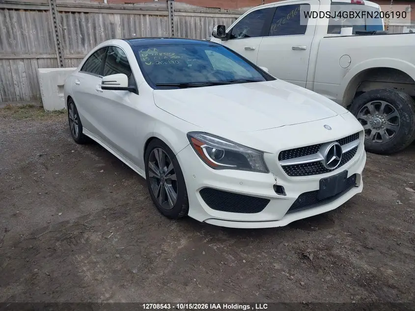 MERCEDES CLA-KLASSE 2015, VIN WDDSJ4GBXFN206190