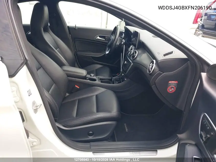 2015 MERCEDES CLA-KLASSE VIN WDDSJ4GBXFN206190 — фото 5
