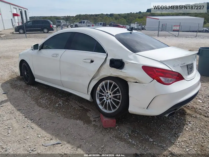 2015 MERCEDES CLA-KLASSE VIN WDDSJ4EB5FN187227 — фото 3