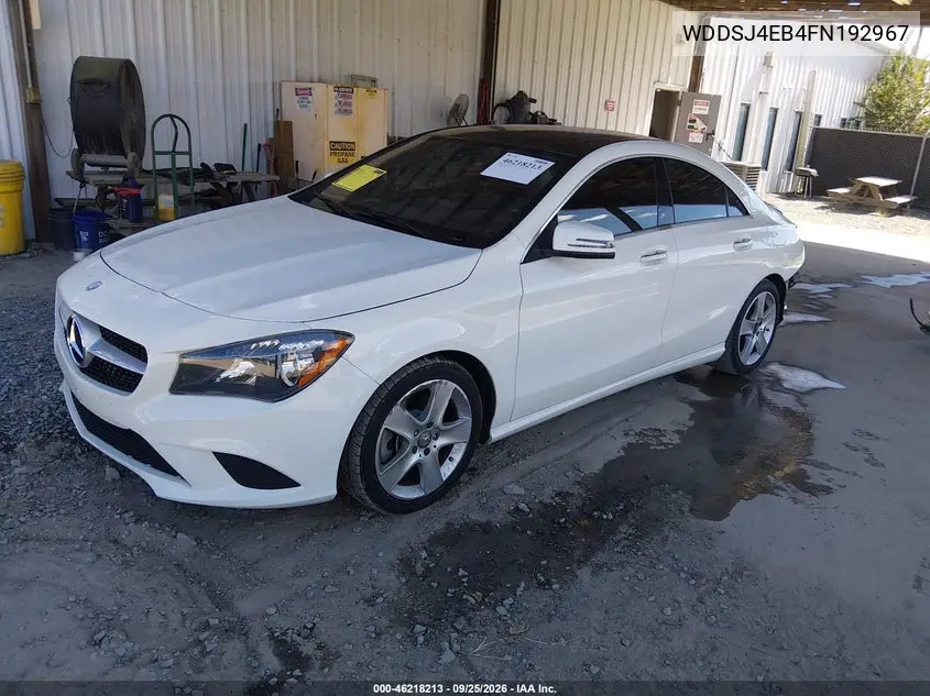 2015 MERCEDES CLA-KLASSE VIN WDDSJ4EB4FN192967 — фото 2