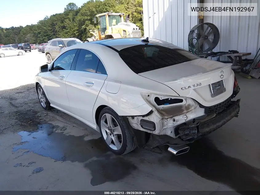 2015 MERCEDES CLA-KLASSE VIN WDDSJ4EB4FN192967 — фото 3
