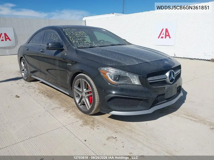 MERCEDES CLA-KLASSE 2016, VIN WDDSJ5CB6GN361851