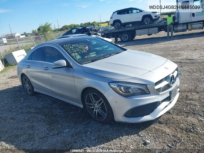 MERCEDES CLA-KLASSE 2017, VIN WDDSJ4GB2HN445039