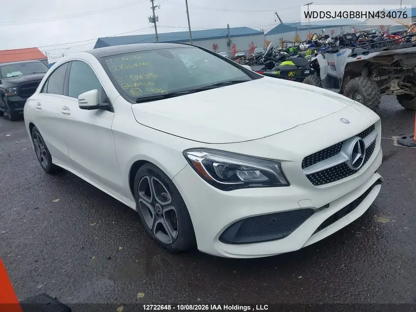 MERCEDES CLA-KLASSE 2017, VIN WDDSJ4GB8HN434076