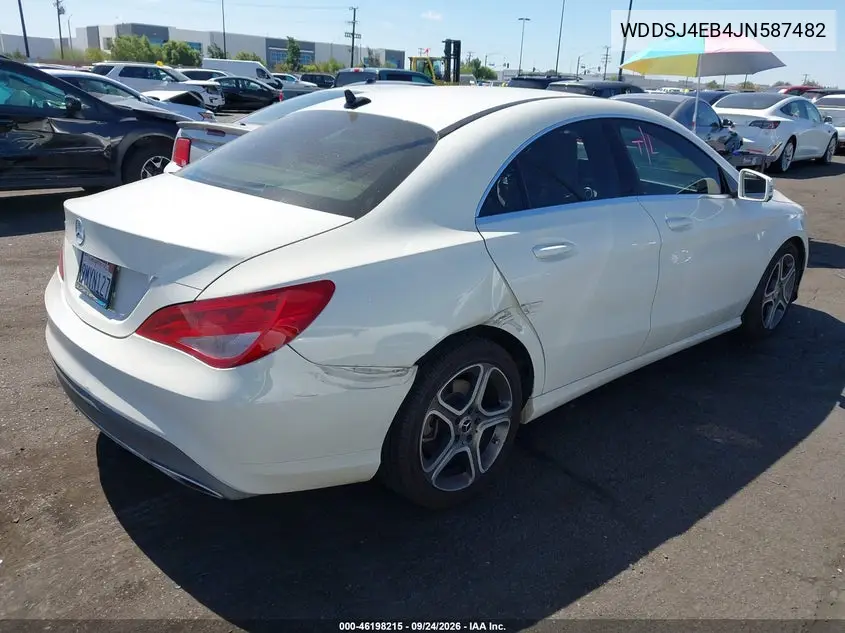 2018 MERCEDES CLA-KLASSE VIN WDDSJ4EB4JN587482 — фото 4