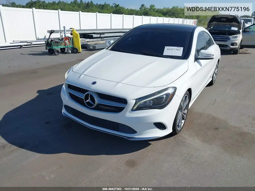 2019 MERCEDES CLA-KLASSE VIN WDDSJ4EBXKN775196 — фото 2