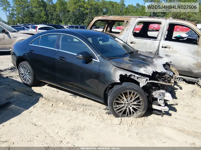 MERCEDES CLA-KLASSE 2020, VIN WDD5J4HB4LN027506