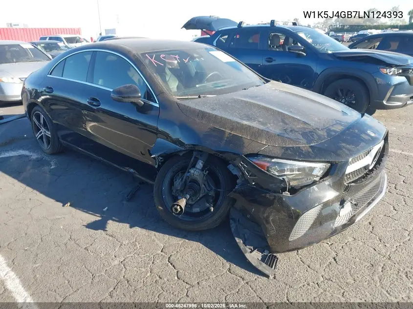 MERCEDES CLA-KLASSE 2020, VIN W1K5J4GB7LN124393