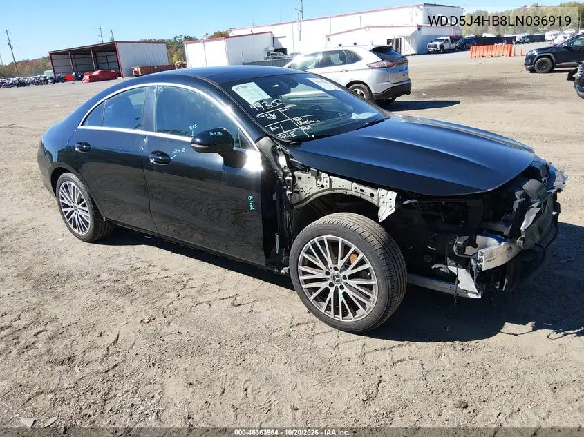 MERCEDES CLA-KLASSE 2020, VIN WDD5J4HB8LN036919