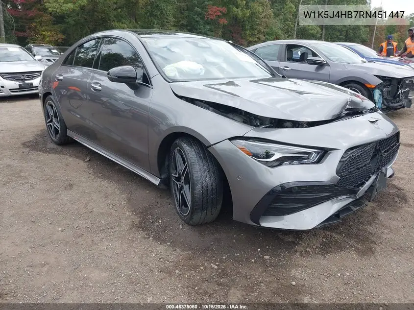MERCEDES CLA-KLASSE 2024, VIN W1K5J4HB7RN451447