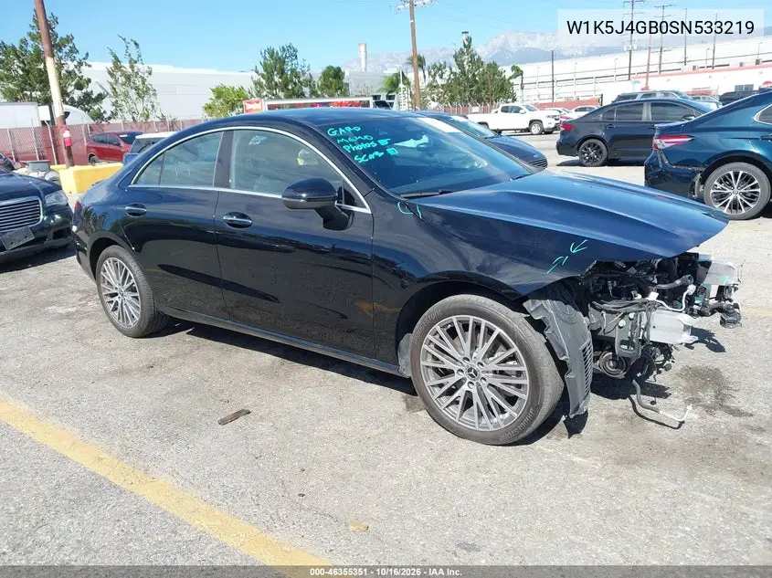 MERCEDES CLA-KLASSE 2025, VIN W1K5J4GB0SN533219