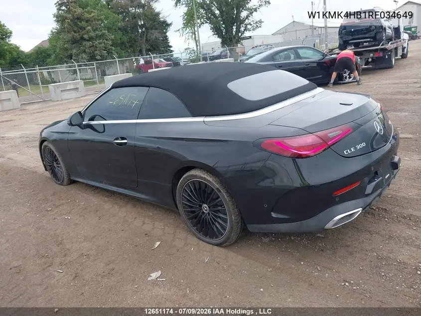 2024 MERCEDES CLE-KLASSE VIN W1KMK4HB1RF034649 — фото 3