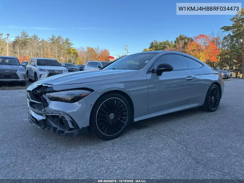 2024 MERCEDES CLE-KLASSE VIN W1KMJ4HB8RF034473 — фото 2