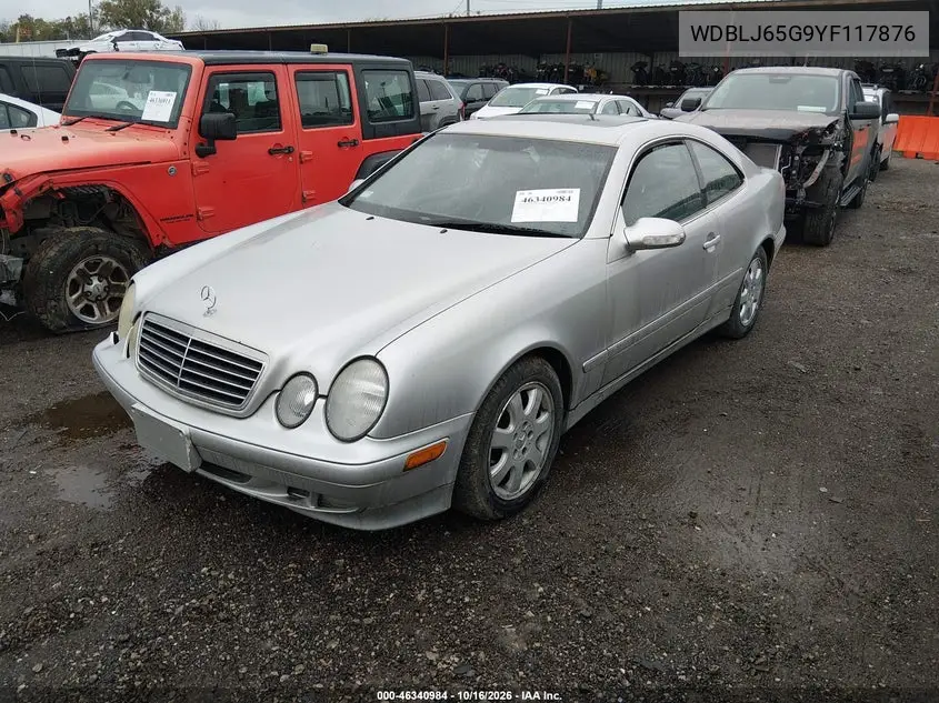 2000 MERCEDES CLK-KLASSE VIN WDBLJ65G9YF117876 — фото 2