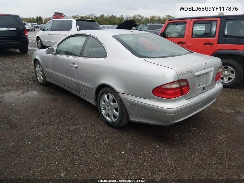 2000 MERCEDES CLK-KLASSE VIN WDBLJ65G9YF117876 — фото 3