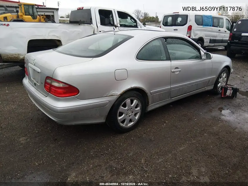 2000 MERCEDES CLK-KLASSE VIN WDBLJ65G9YF117876 — фото 4