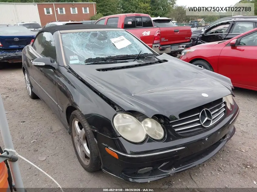 MERCEDES CLK-KLASSE 2004, VIN WDBTK75GX4T022788