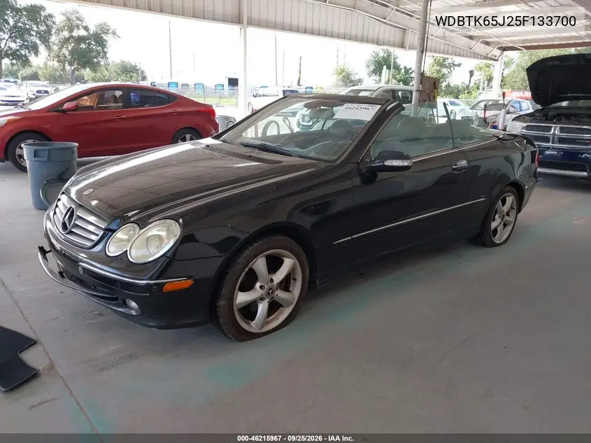 2005 MERCEDES CLK-KLASSE VIN WDBTK65J25F133700 — фото 2