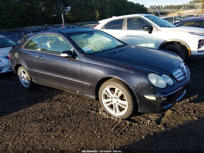 MERCEDES CLK-KLASSE 2008, VIN WDBTJ56HX8F239907
