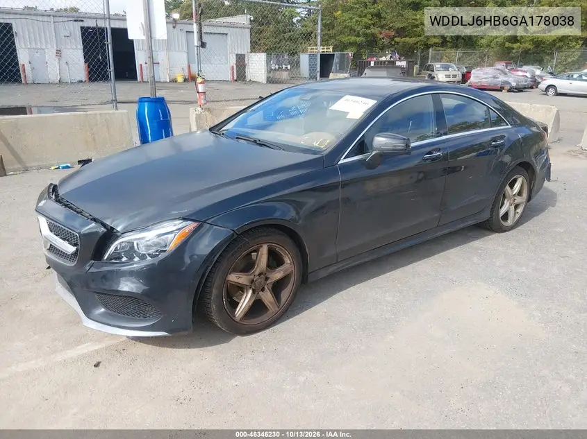 2016 MERCEDES CLS-KLASSE VIN WDDLJ6HB6GA178038 — фото 2