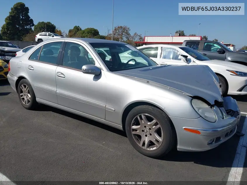 MERCEDES E-KLASSE 2003, VIN WDBUF65J03A330237