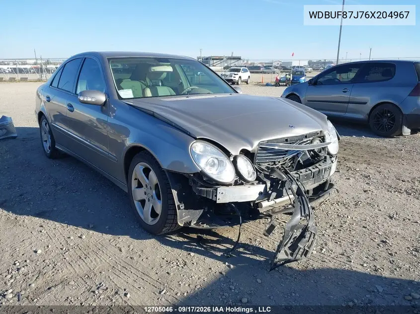 MERCEDES E-KLASSE 2006, VIN WDBUF87J76X204967