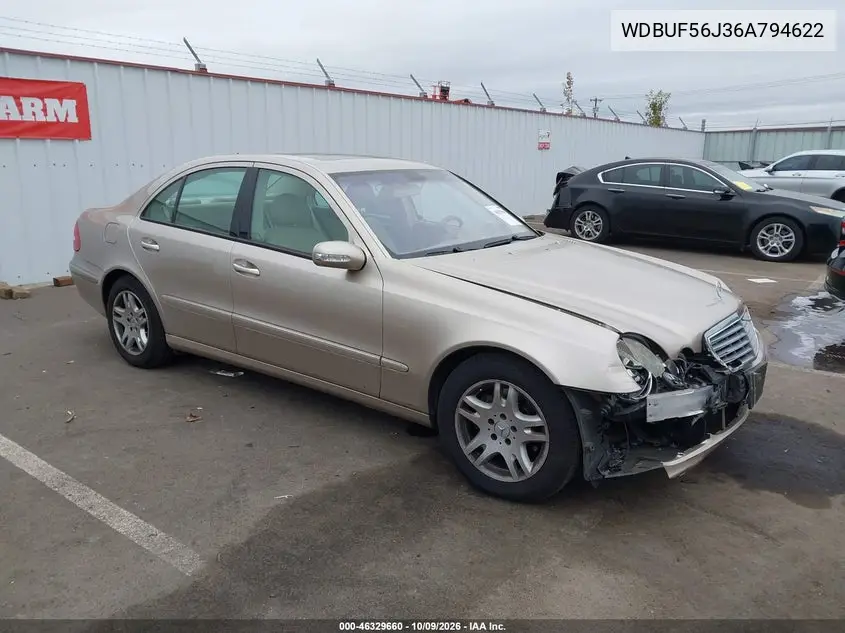 MERCEDES E-KLASSE 2006, VIN WDBUF56J36A794622