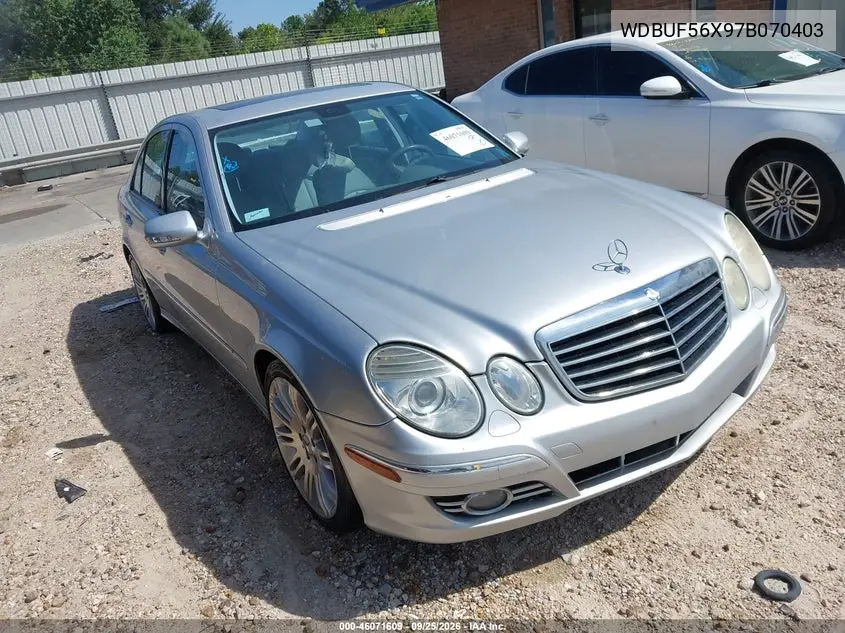 MERCEDES E-KLASSE 2007, VIN WDBUF56X97B070403